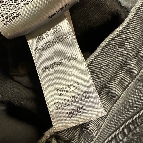 AGOLDE High Rise Vintage Boot Jeans Percolate Dark Grey Distressed Black - Picture 12 of 16